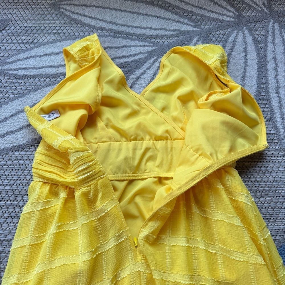 Nanette Nanette Lepore Women’s Janelle Donny Midi Dress Limoncello Yellow Size 4 - Picture 7 of 9